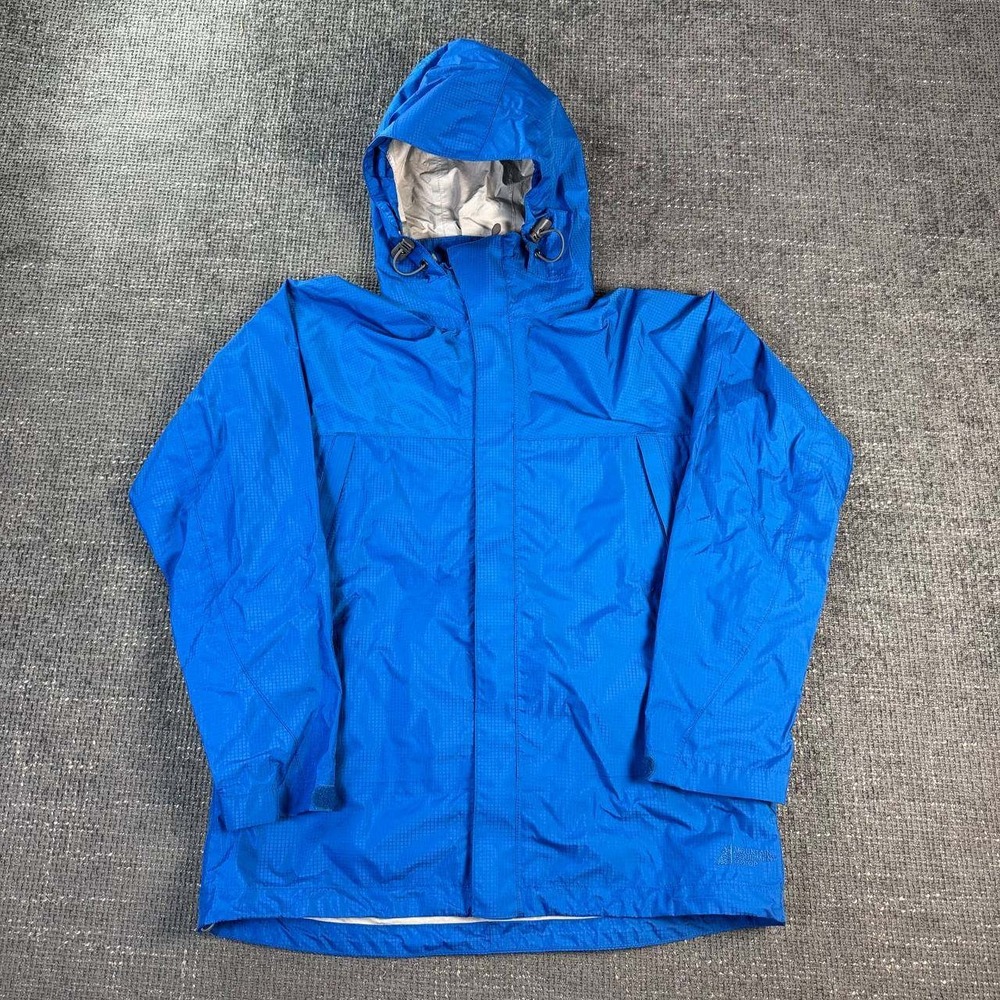 Mountain Equipment Co-op Rain Jacket Womens 12 Blue Ripstop Hooded Shell